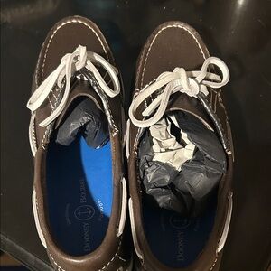 Dooney & Bourke Kids Moccasins in Brown and White